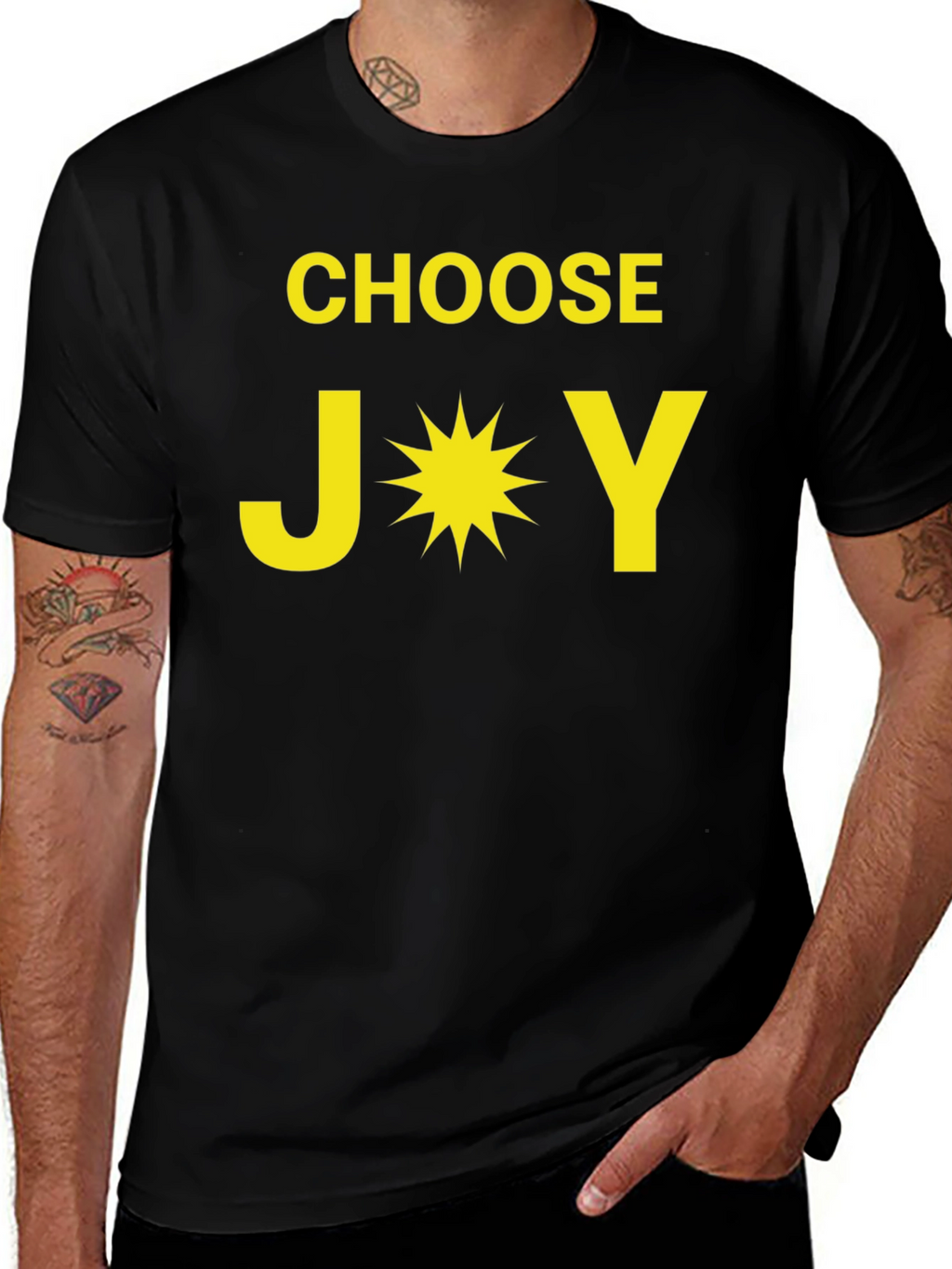 Choose Joy T-Shirt - Motivational Black Tee