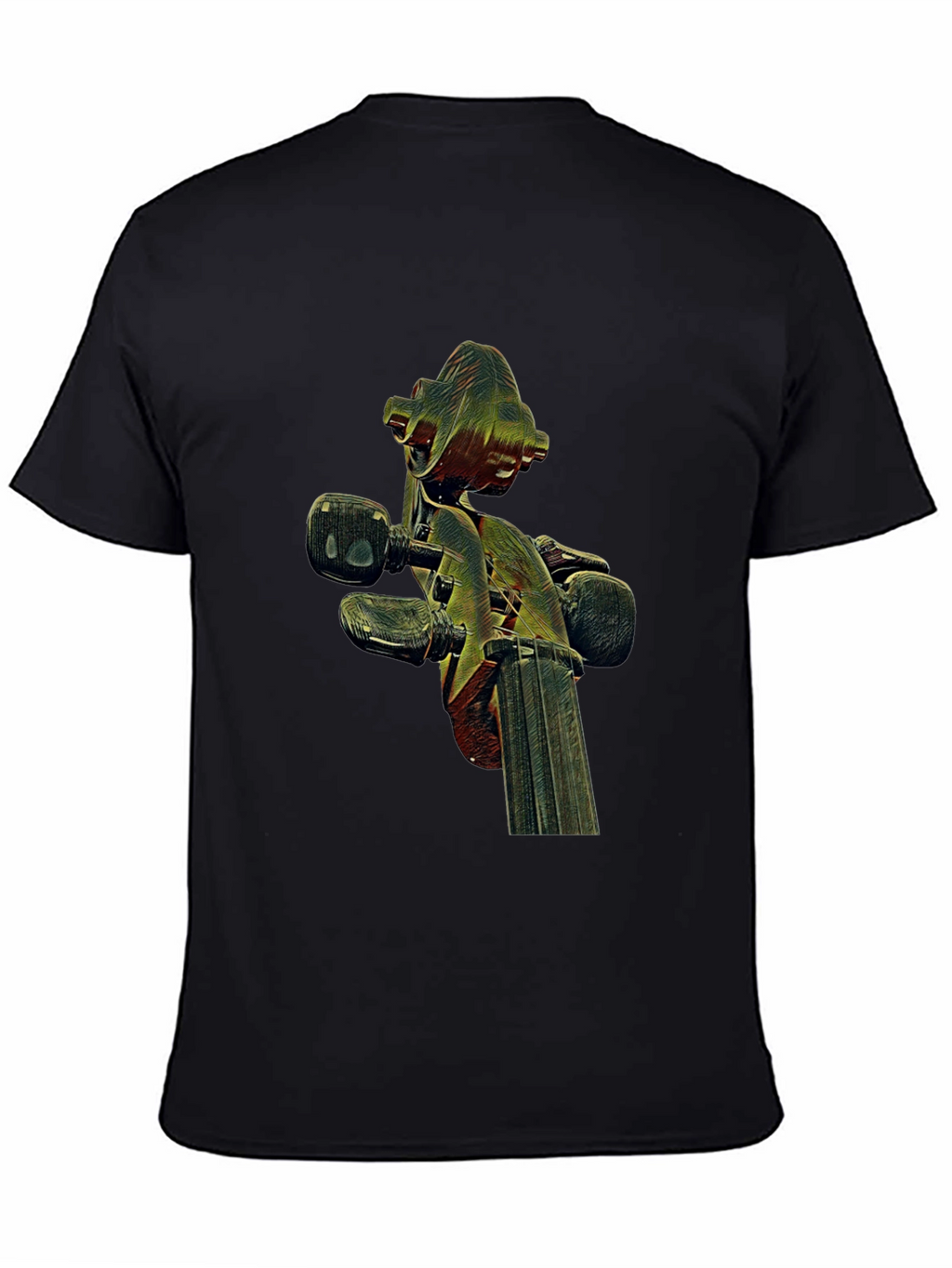 Violin Scroll Graphic Tee - Unique Music Lovers Shirt