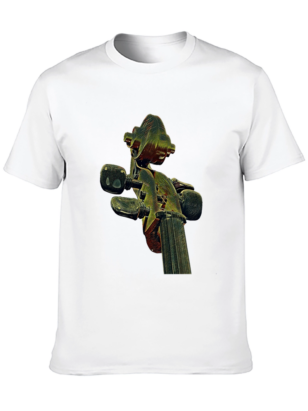 Violin Scroll Graphic Tee - Unique Music Lovers Shirt