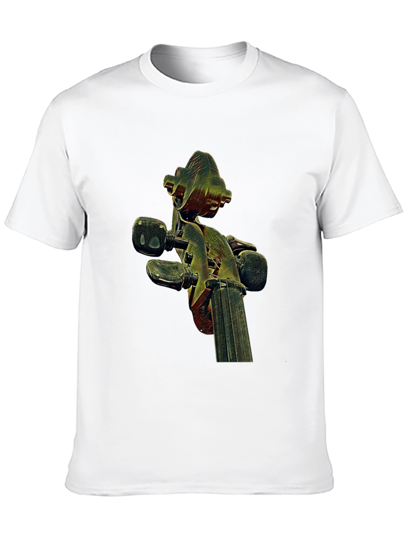Violin Scroll Graphic Tee - Unique Music Lovers Shirt