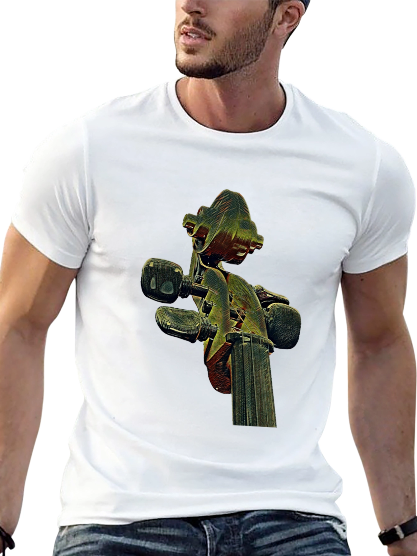 Violin Scroll Graphic Tee - Unique Music Lovers Shirt
