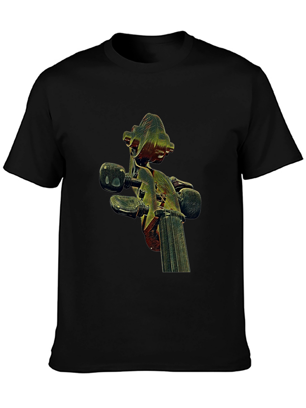 Violin Scroll Graphic Tee - Unique Music Lovers Shirt