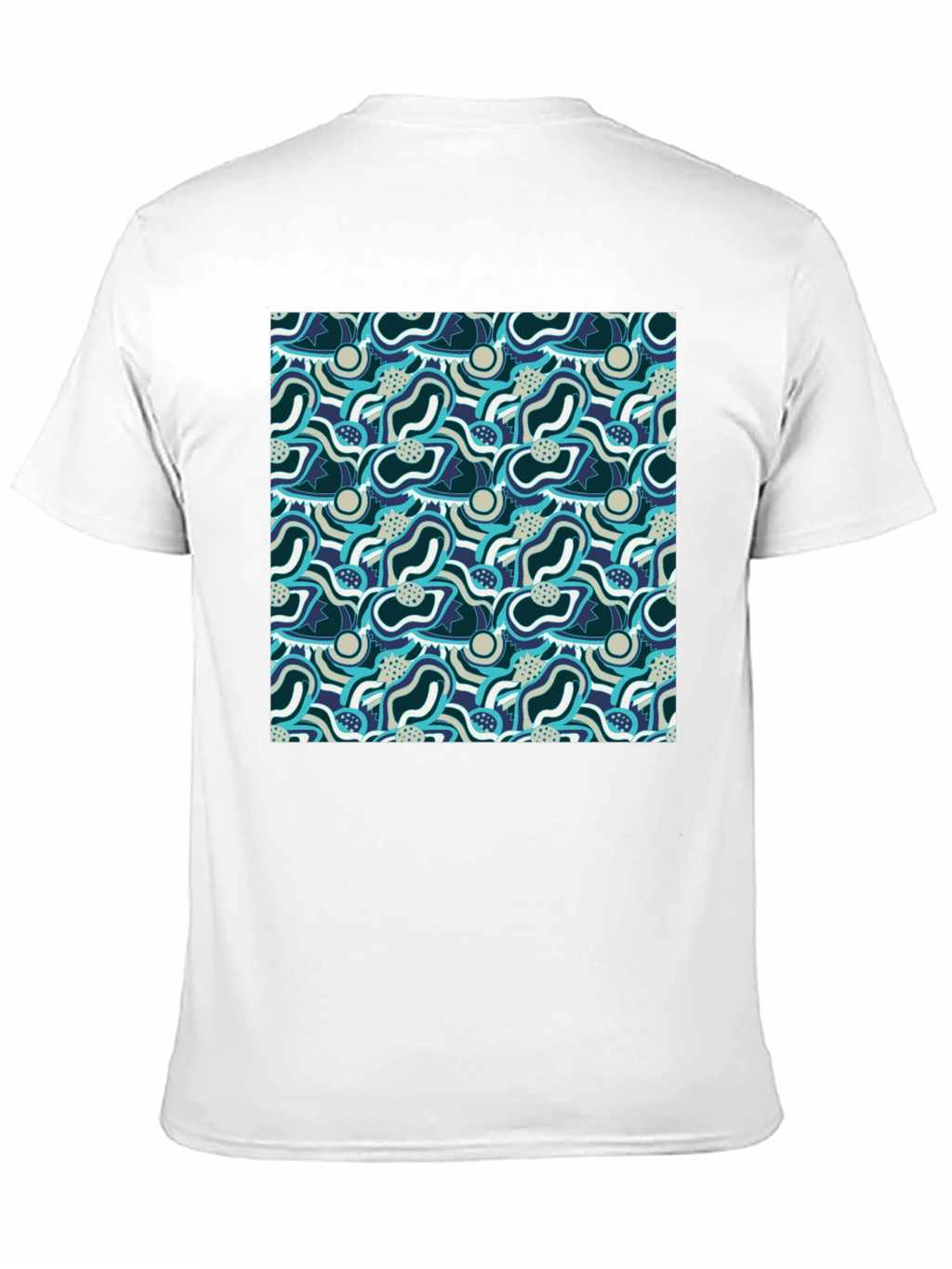 Abstract Pattern Graphic Tee - Stylish Mens Black T-Shirt