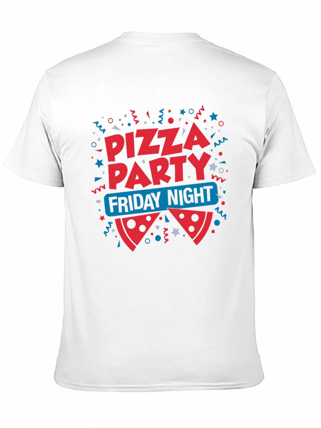 Pizza Party Friday Night Black T-Shirt