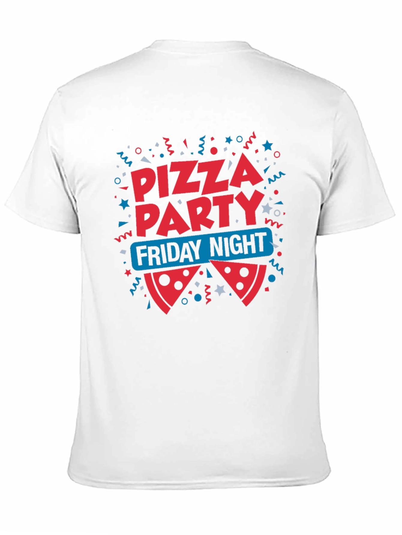 Pizza Party Friday Night Black T-Shirt