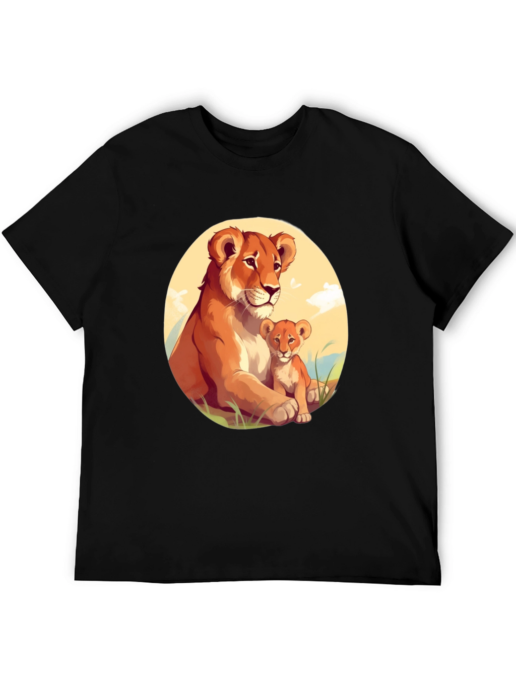 Lioness & Cub Graphic Tee - Black