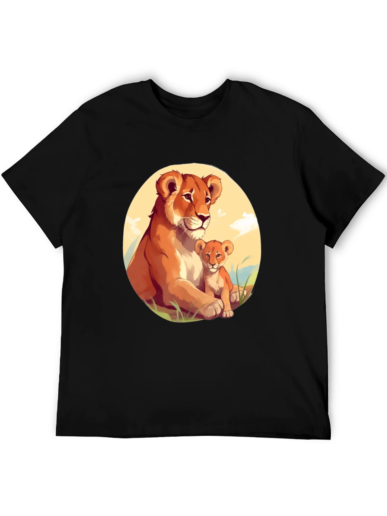 Lioness & Cub Graphic Tee - Black