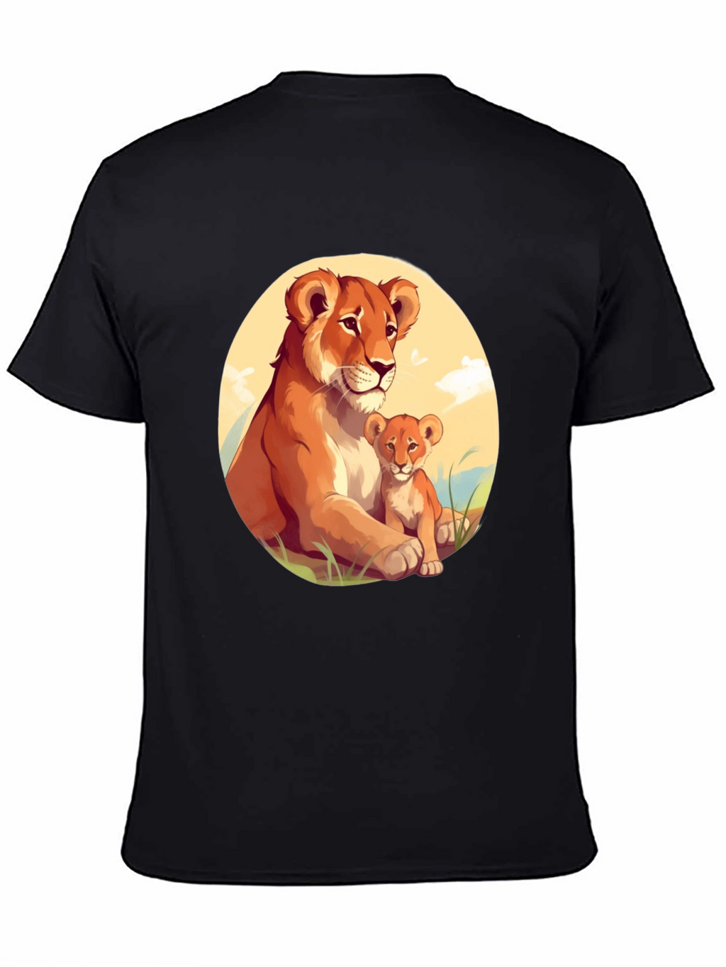 Lioness & Cub Graphic Tee - Black