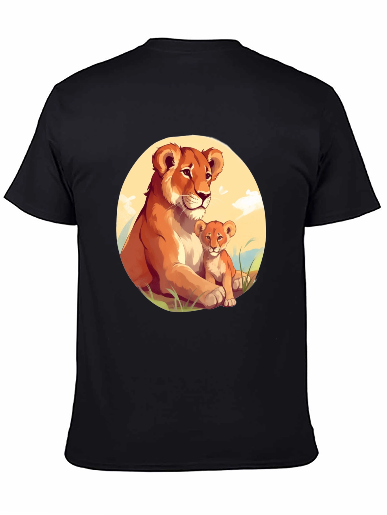 Lioness & Cub Graphic Tee - Black