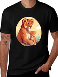 Lioness & Cub Graphic Tee - Black