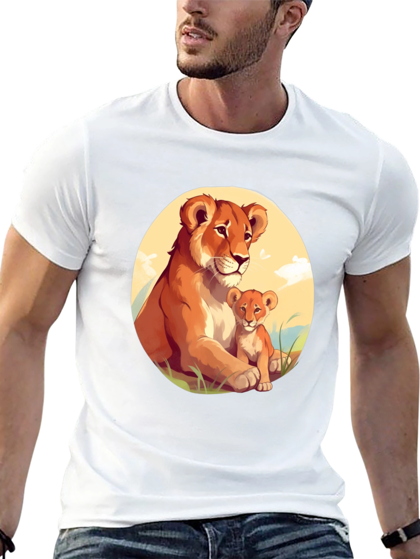 Lioness & Cub Graphic Tee - Black