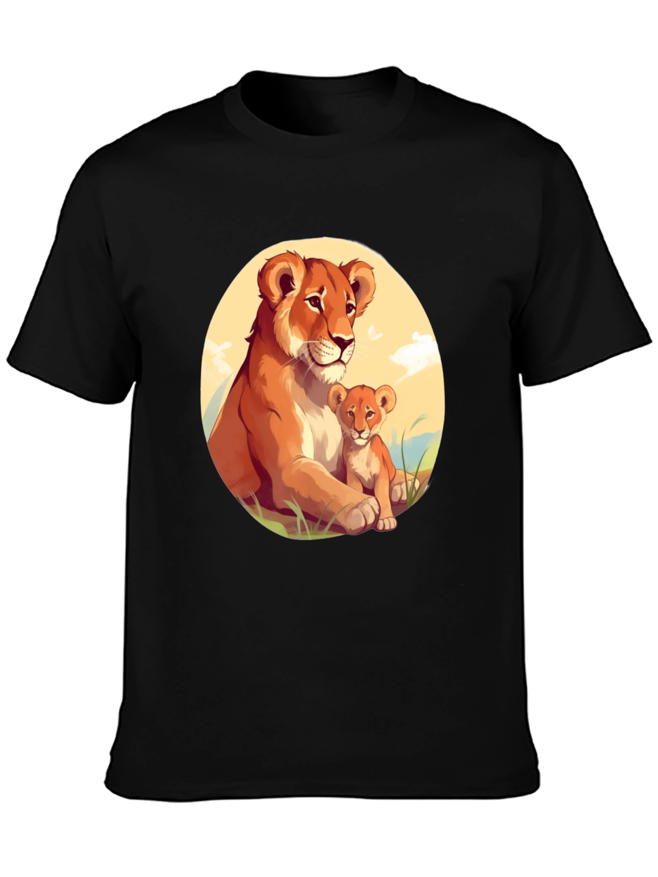 Lioness & Cub Graphic Tee - Black