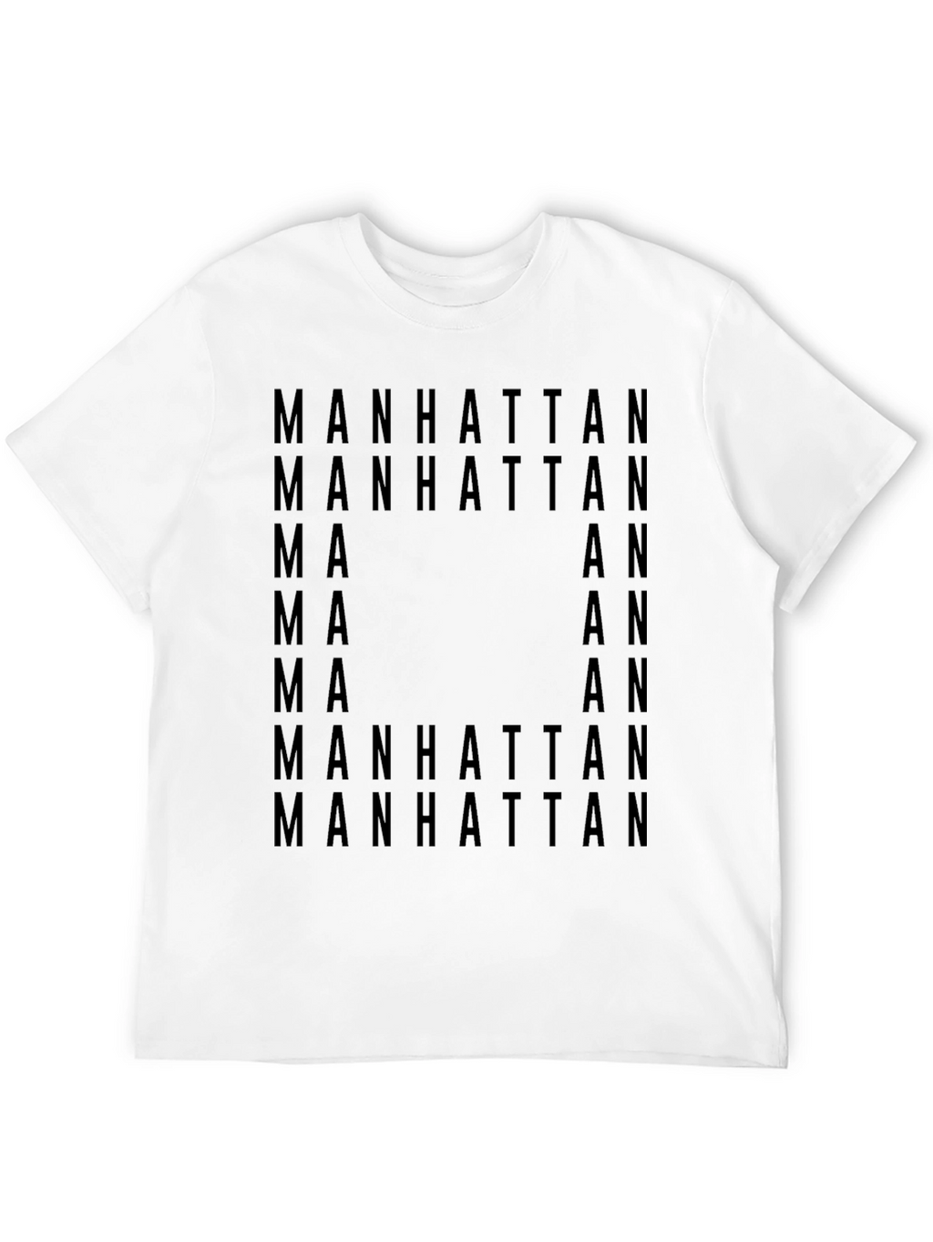 Manhattan Graphic Print Black T-Shirt