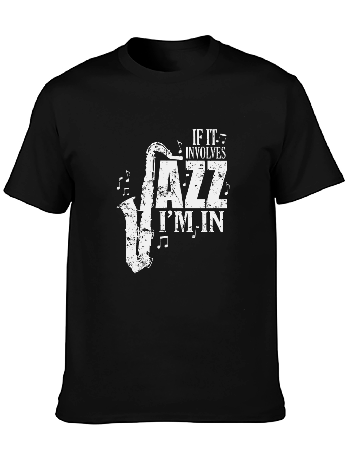 Jazz Saxophone Graphic Tee - If It Involves Jazz Im In