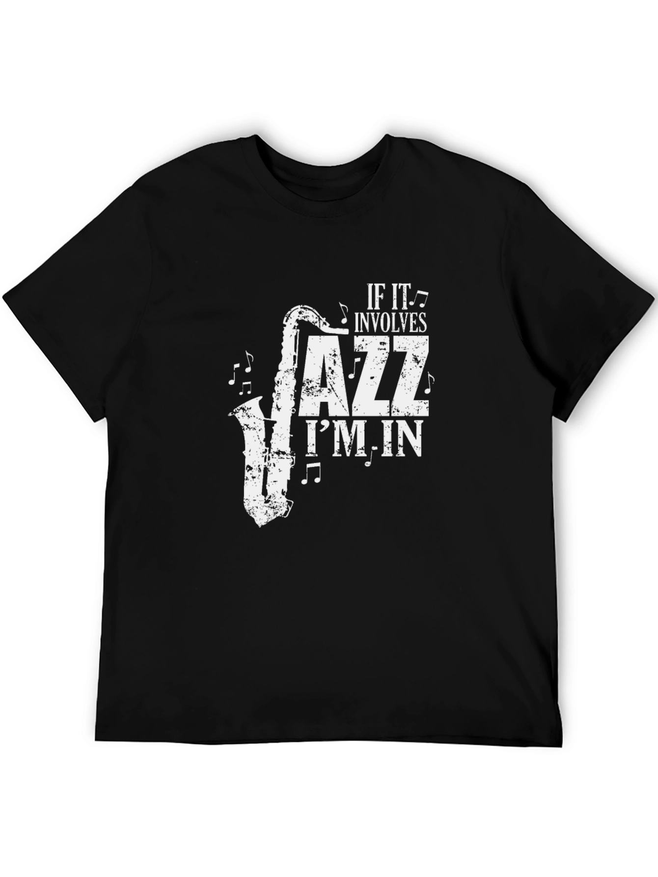 Jazz Saxophone Graphic Tee - If It Involves Jazz Im In