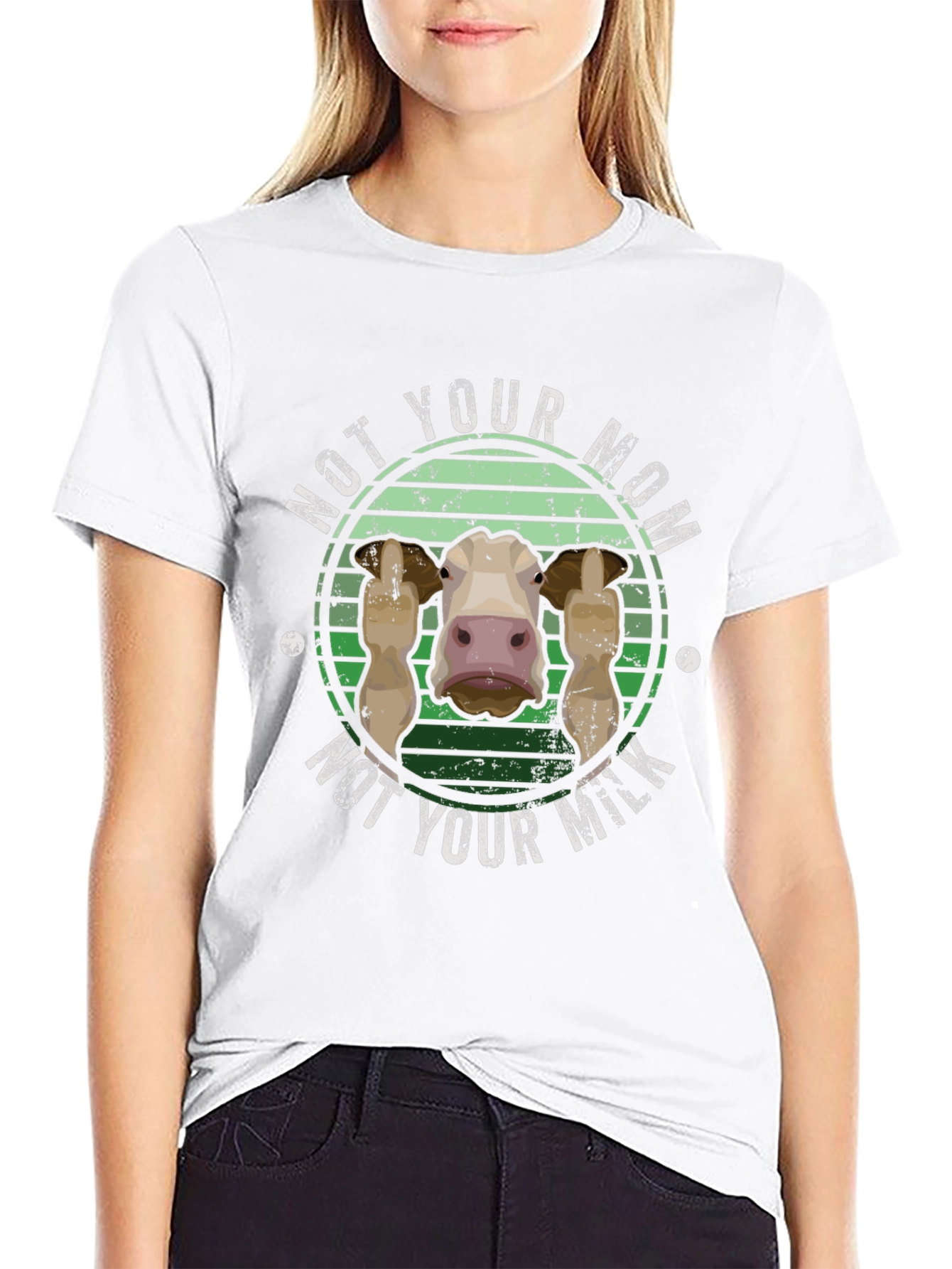 Vegan Not Your Mom Not Your Milk Graphic Tee