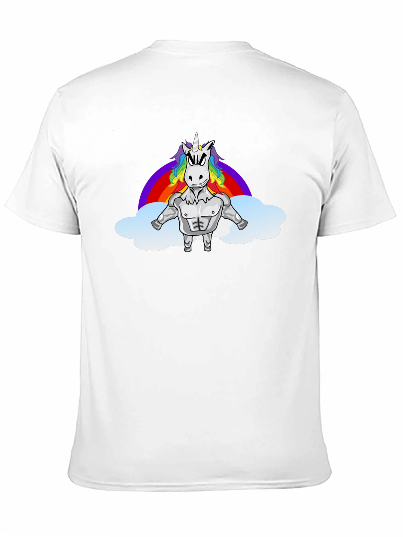 Unicorn Rainbow Graphic Tee - Black