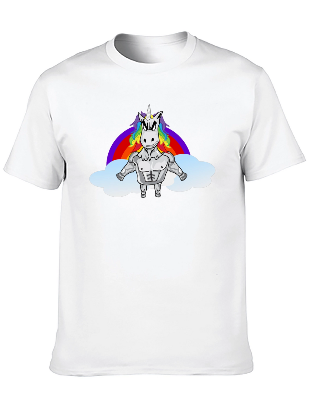 Unicorn Rainbow Graphic Tee - Black