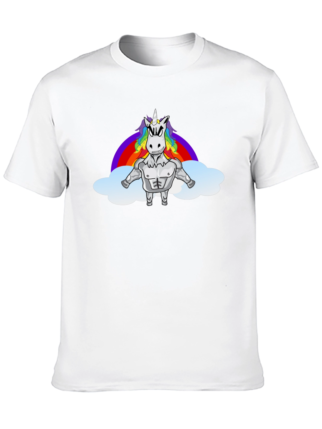Unicorn Rainbow Graphic Tee - Black