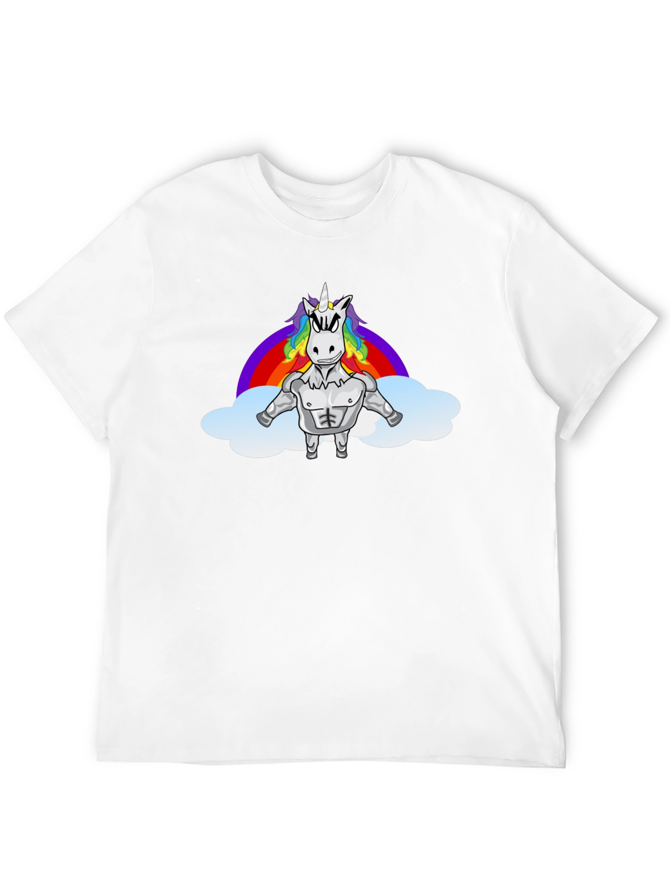 Unicorn Rainbow Graphic Tee - Black