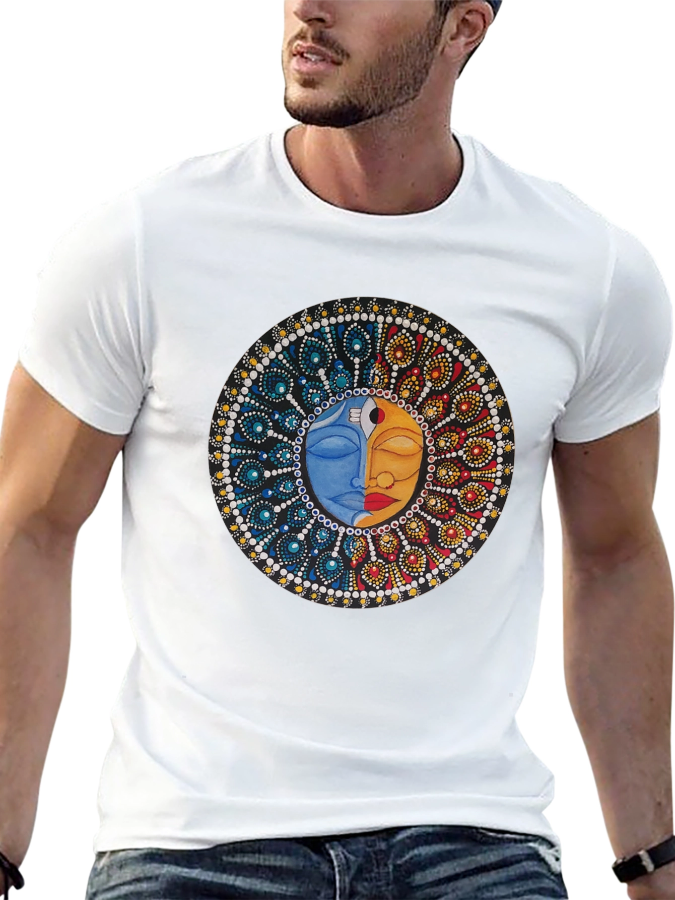 Yin Yang Sun Moon Graphic T-Shirt