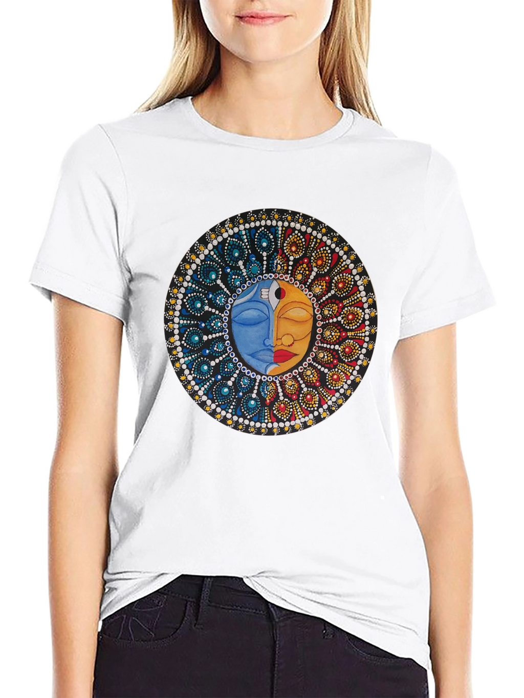 Yin Yang Sun Moon Graphic T-Shirt