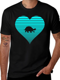 Turtle Heart Graphic T-Shirt - Black