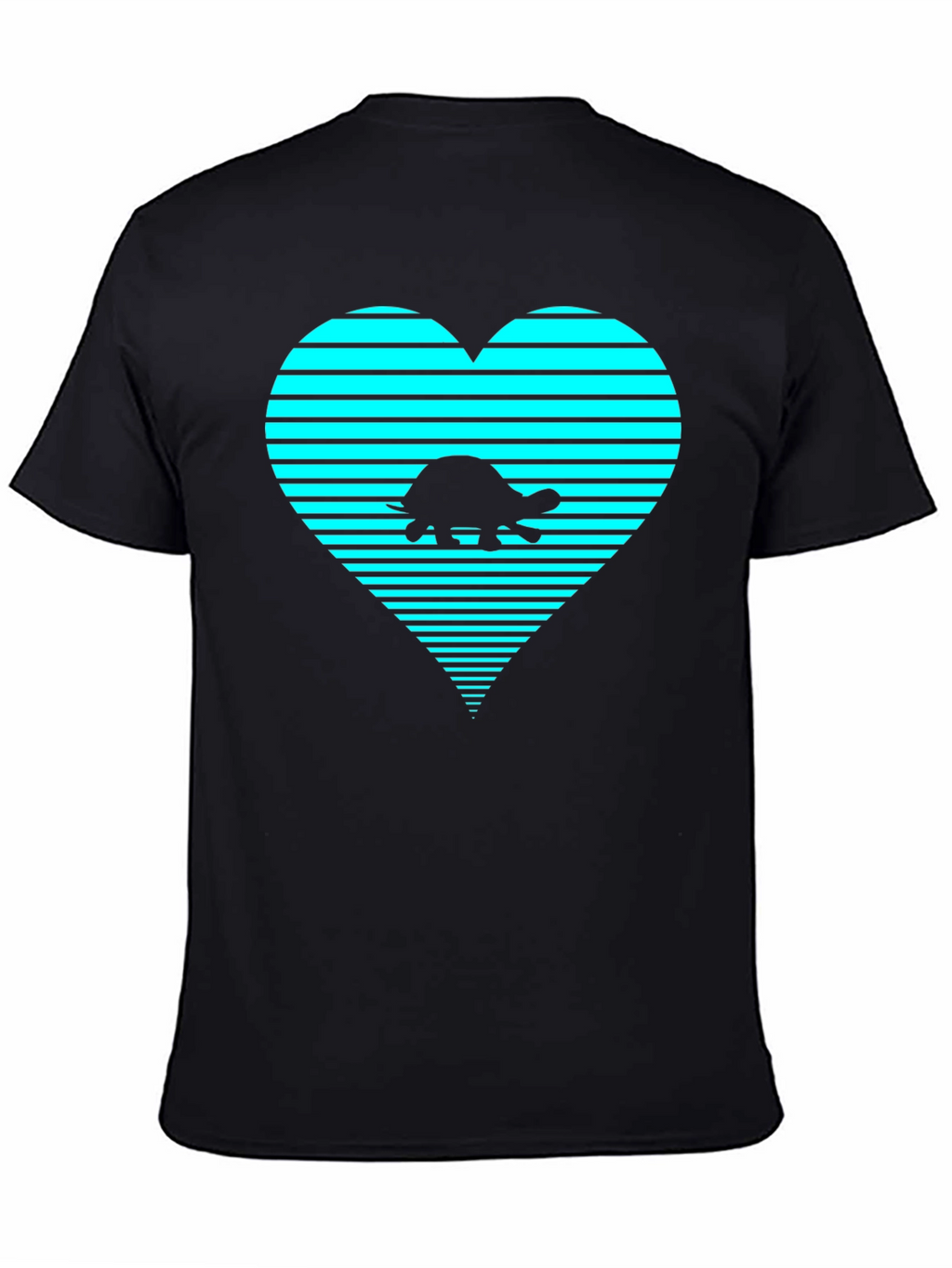 Turtle Heart Graphic T-Shirt - Black
