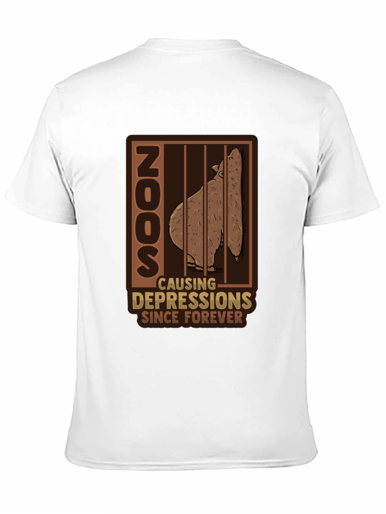 Zoo Depression T-Shirt - Bear Cage Design