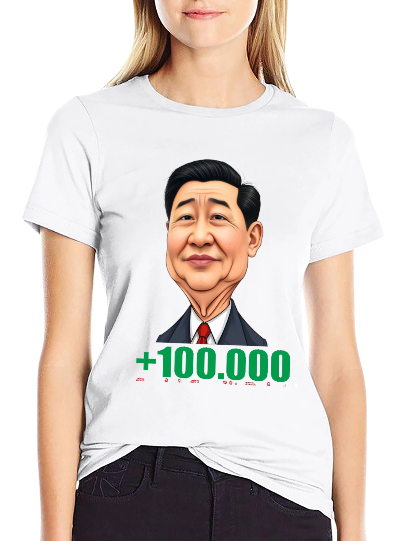 Humorous Graphic Tee: Xi Jinping +100000