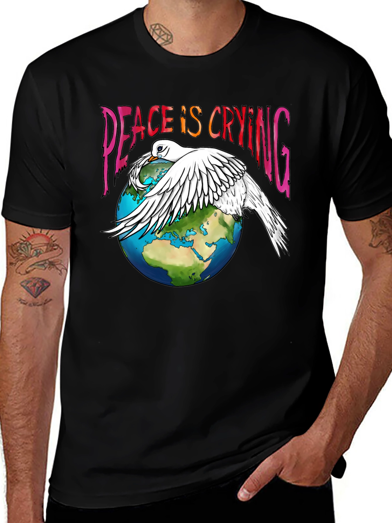 Peace is Crying Graphic T-Shirt
