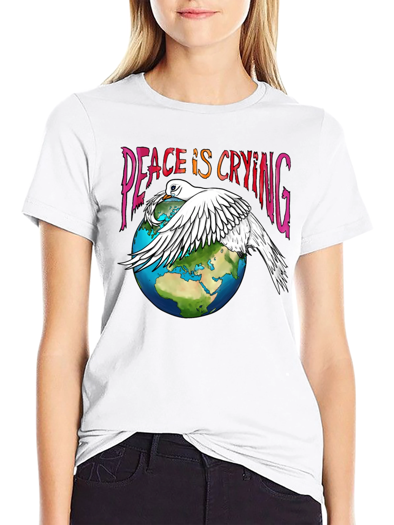 Peace is Crying Graphic T-Shirt