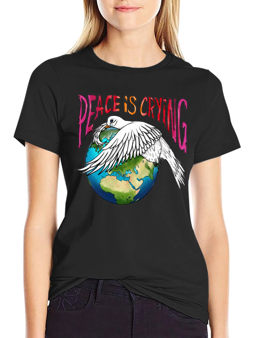 Peace is Crying Graphic T-Shirt
