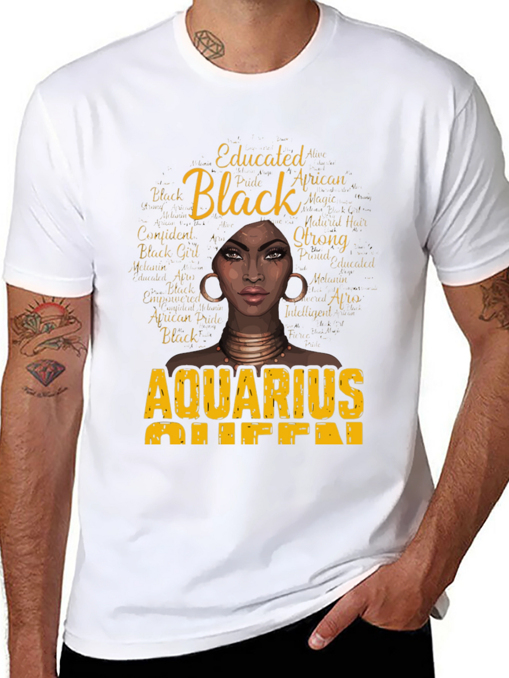 Black Aquarius Queen Graphic Tee