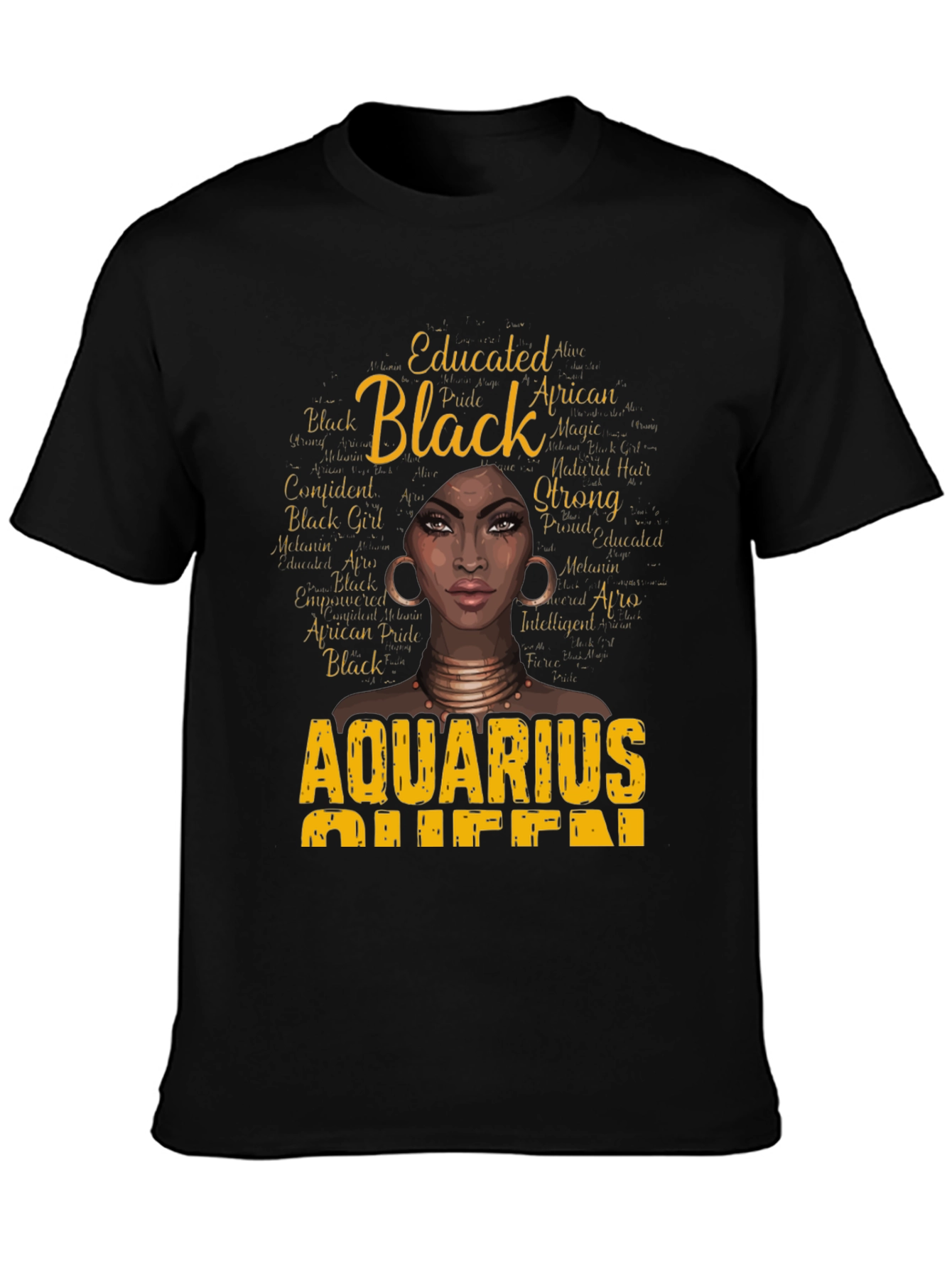 Black Aquarius Queen Graphic Tee