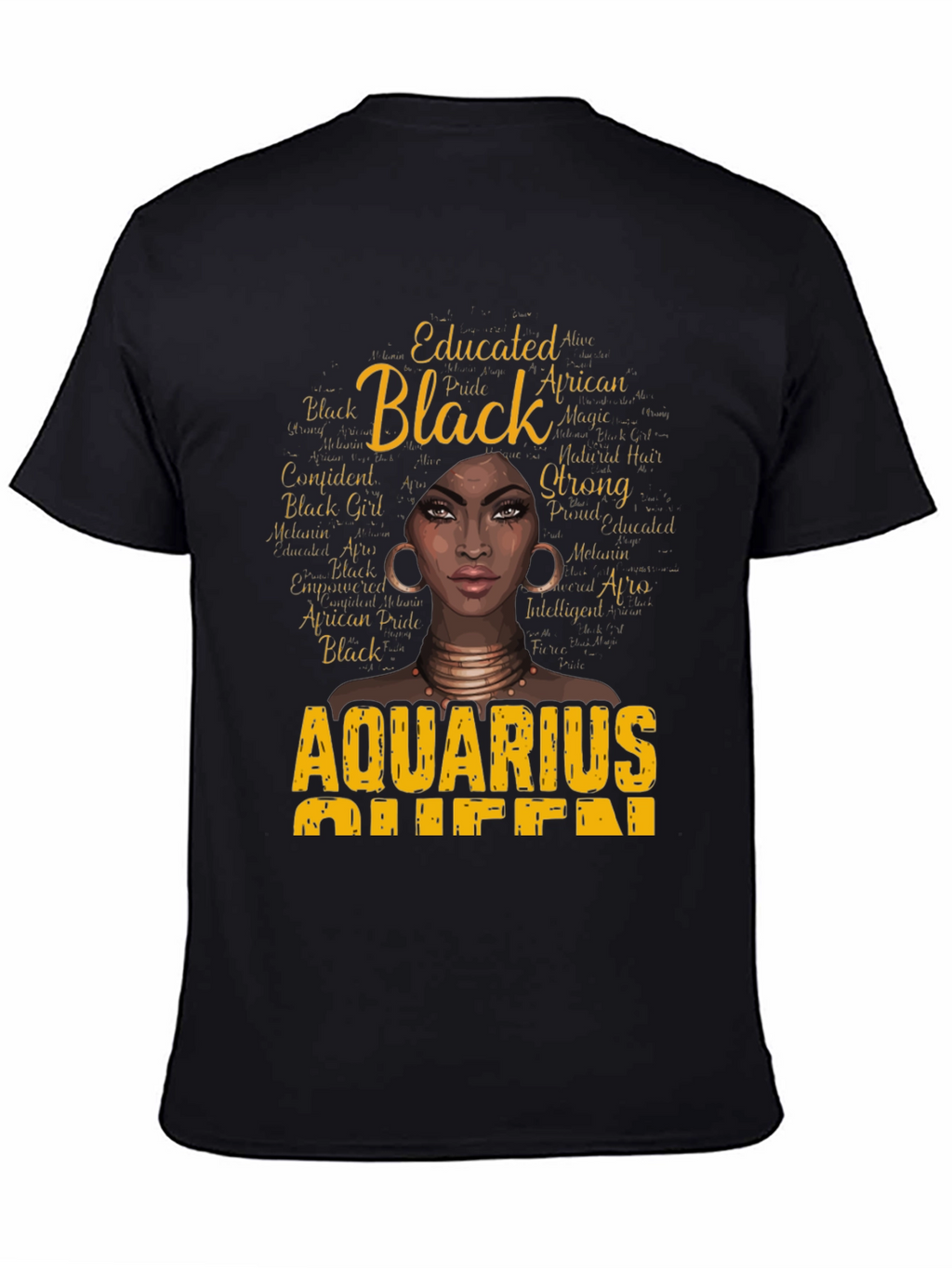 Black Aquarius Queen Graphic Tee