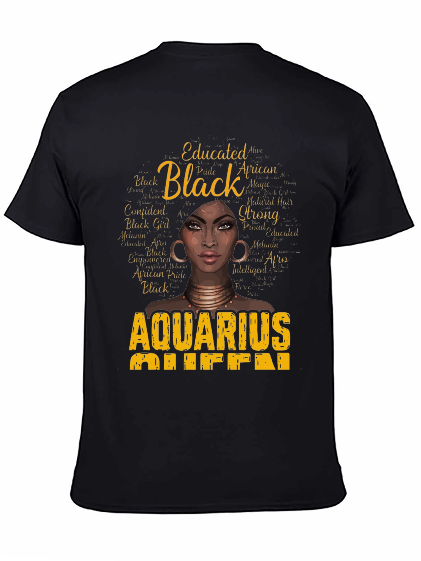 Black Aquarius Queen Graphic Tee