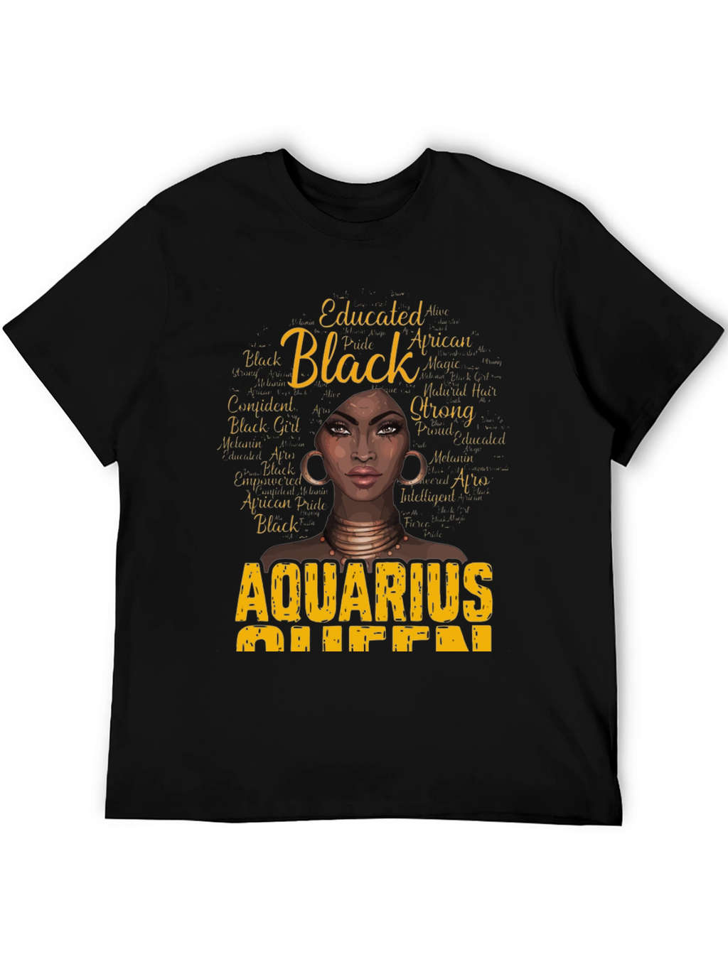 Black Aquarius Queen Graphic Tee