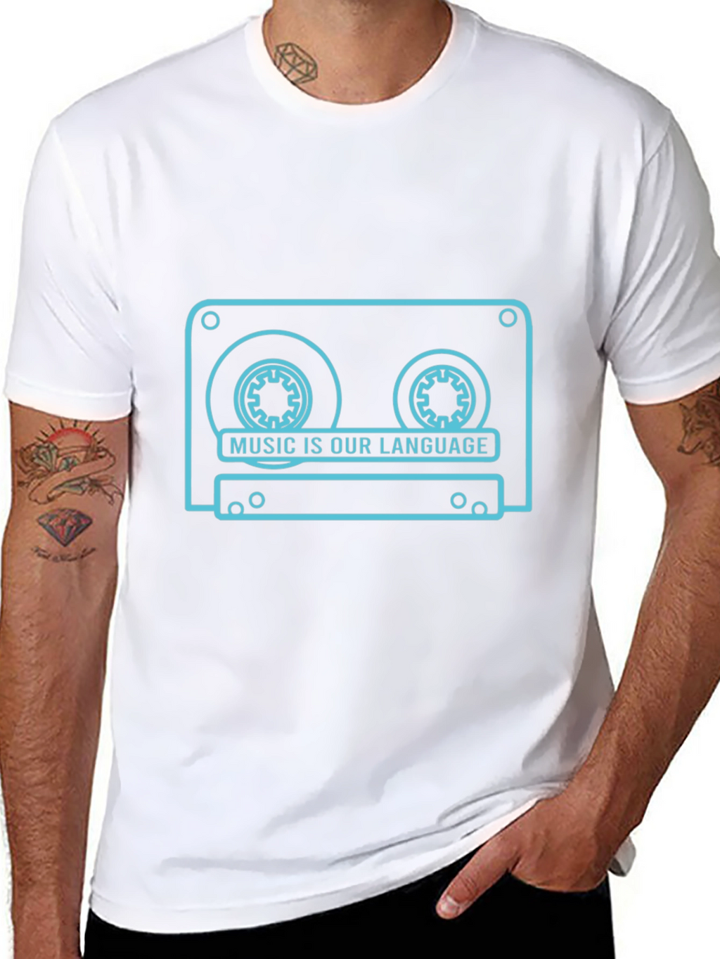 Retro Music Cassette T-Shirt - Music is Our Language