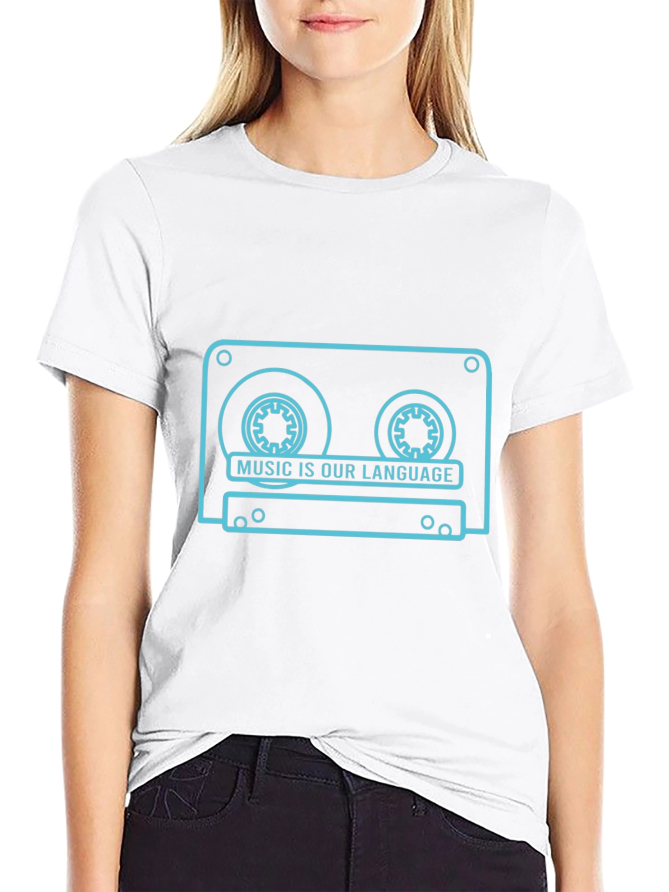 Retro Music Cassette T-Shirt - Music is Our Language