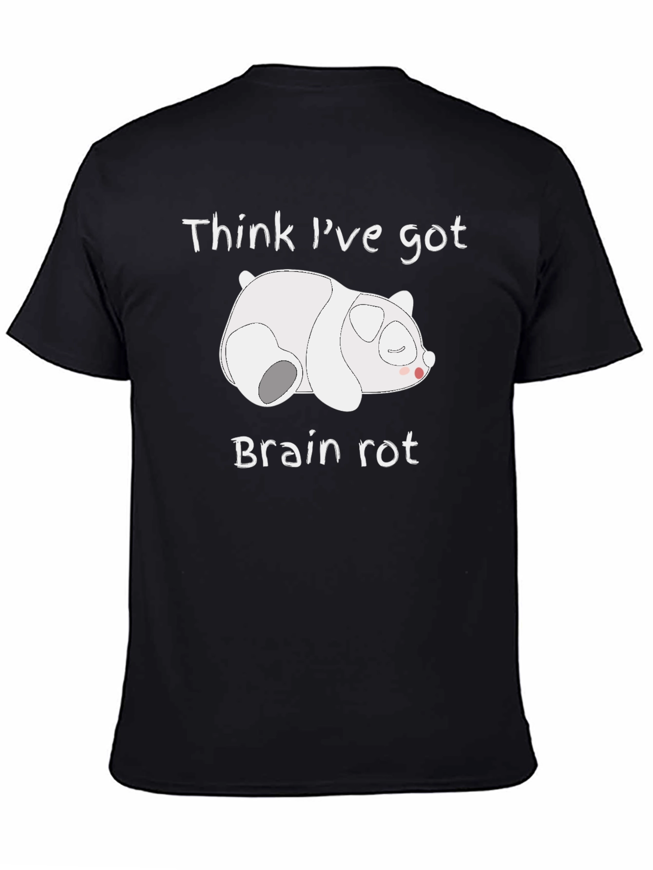 Brain Rot Panda Graphic Tee - Comfortable Cotton T-Shirt
