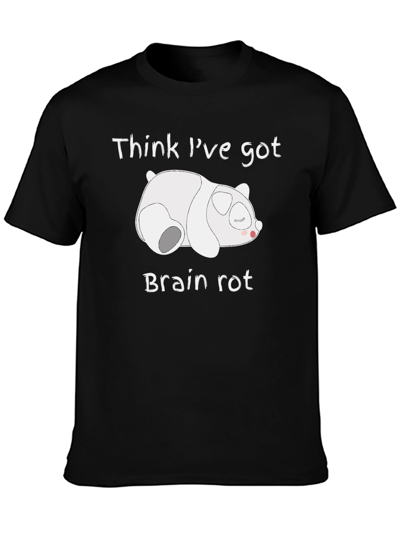 Brain Rot Panda Graphic Tee - Comfortable Cotton T-Shirt