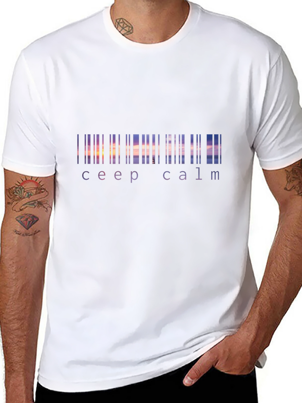 Keep Calm Sunset Barcode T-Shirt