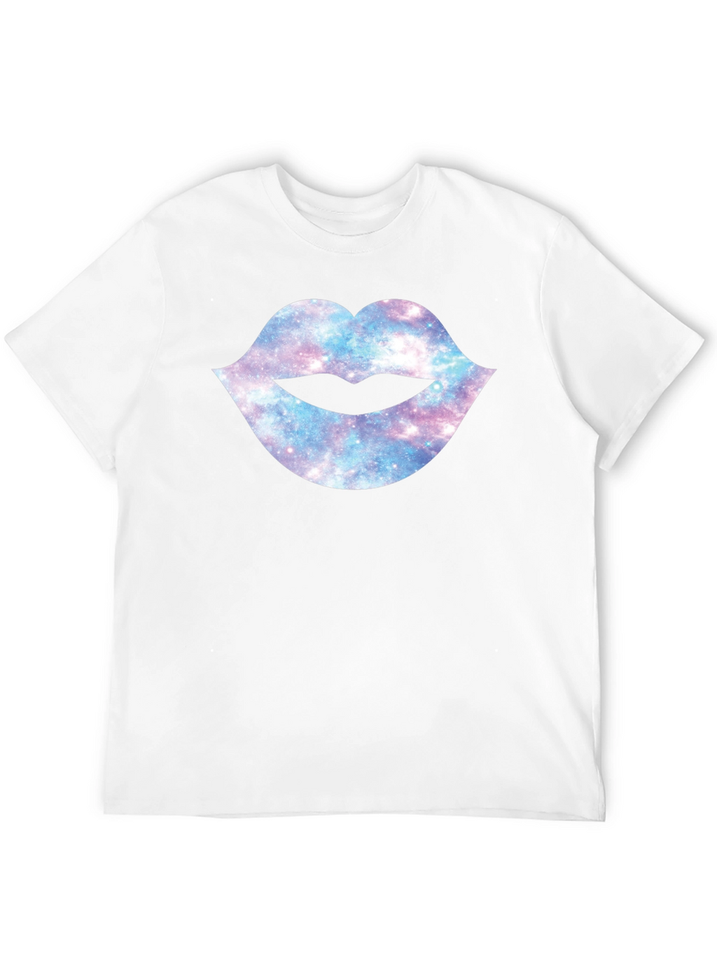 Galaxy Lips Graphic Black T-Shirt