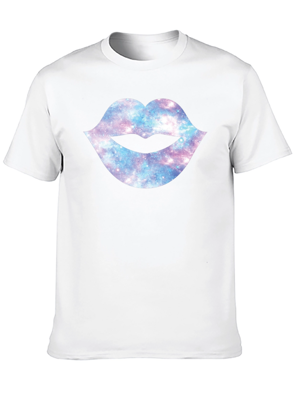 Galaxy Lips Graphic Black T-Shirt