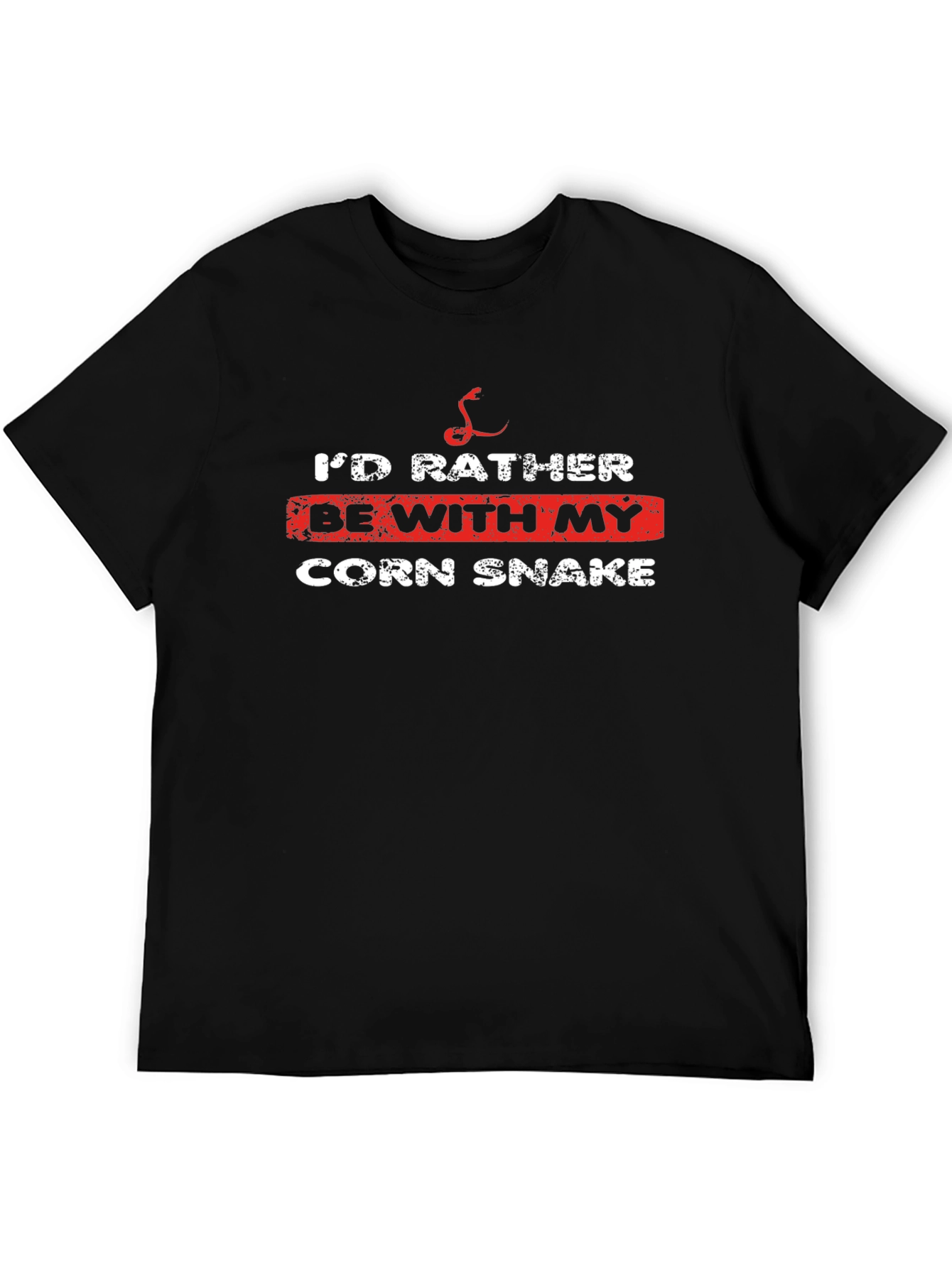 Id Rather Be With My Corn Snake Graphic T-Shirt