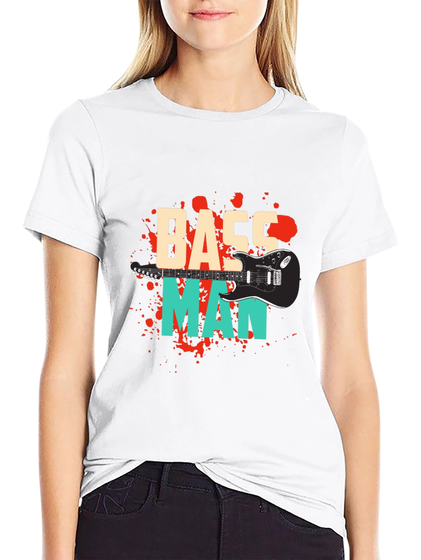 Bass Man Graphic Tee - Music Lover T-Shirt