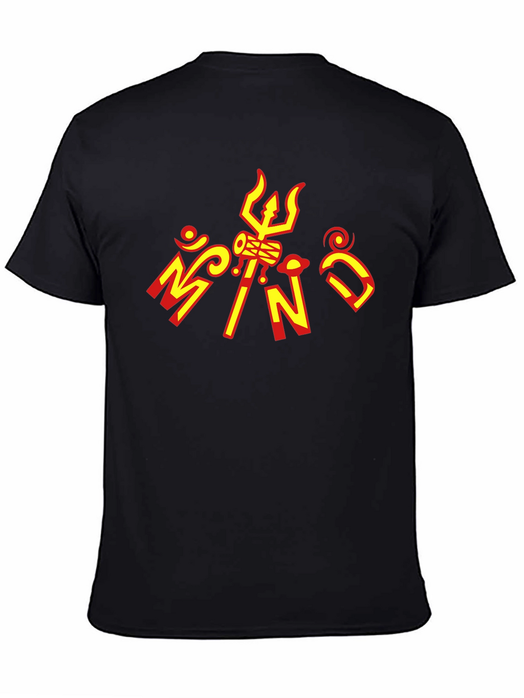 Black Graphic Tee - Hindu Design