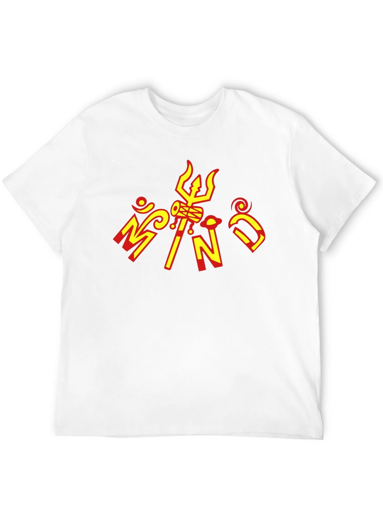 Black Graphic Tee - Hindu Design