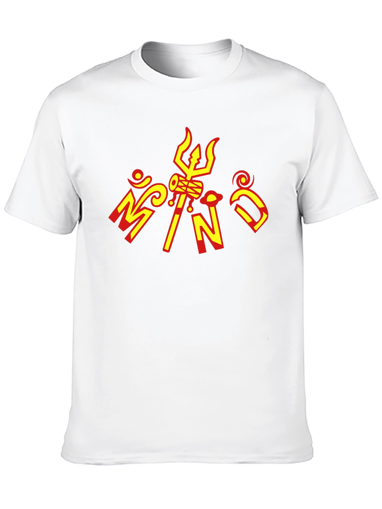 Black Graphic Tee - Hindu Design